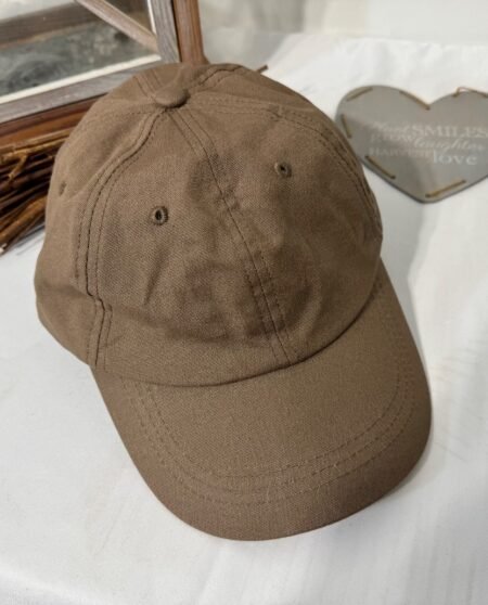 Taupe Cotton Canvas  Adjustable Baseball Cap One Size