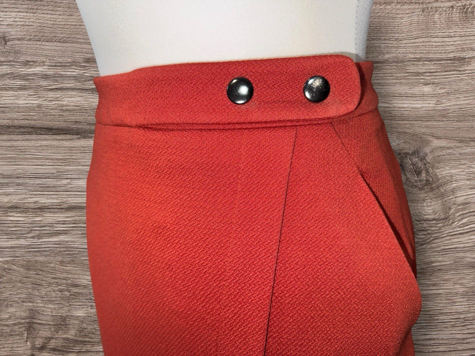 Tu Rust Textured Pencil Skirt Size 12