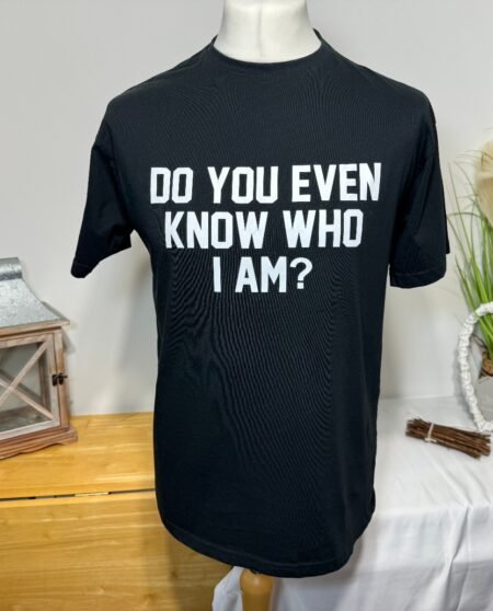 Uneek Black Graphic T-Shirt Size M