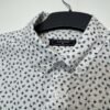 White Floral Cotton Short Sleeve Shirt Size M
