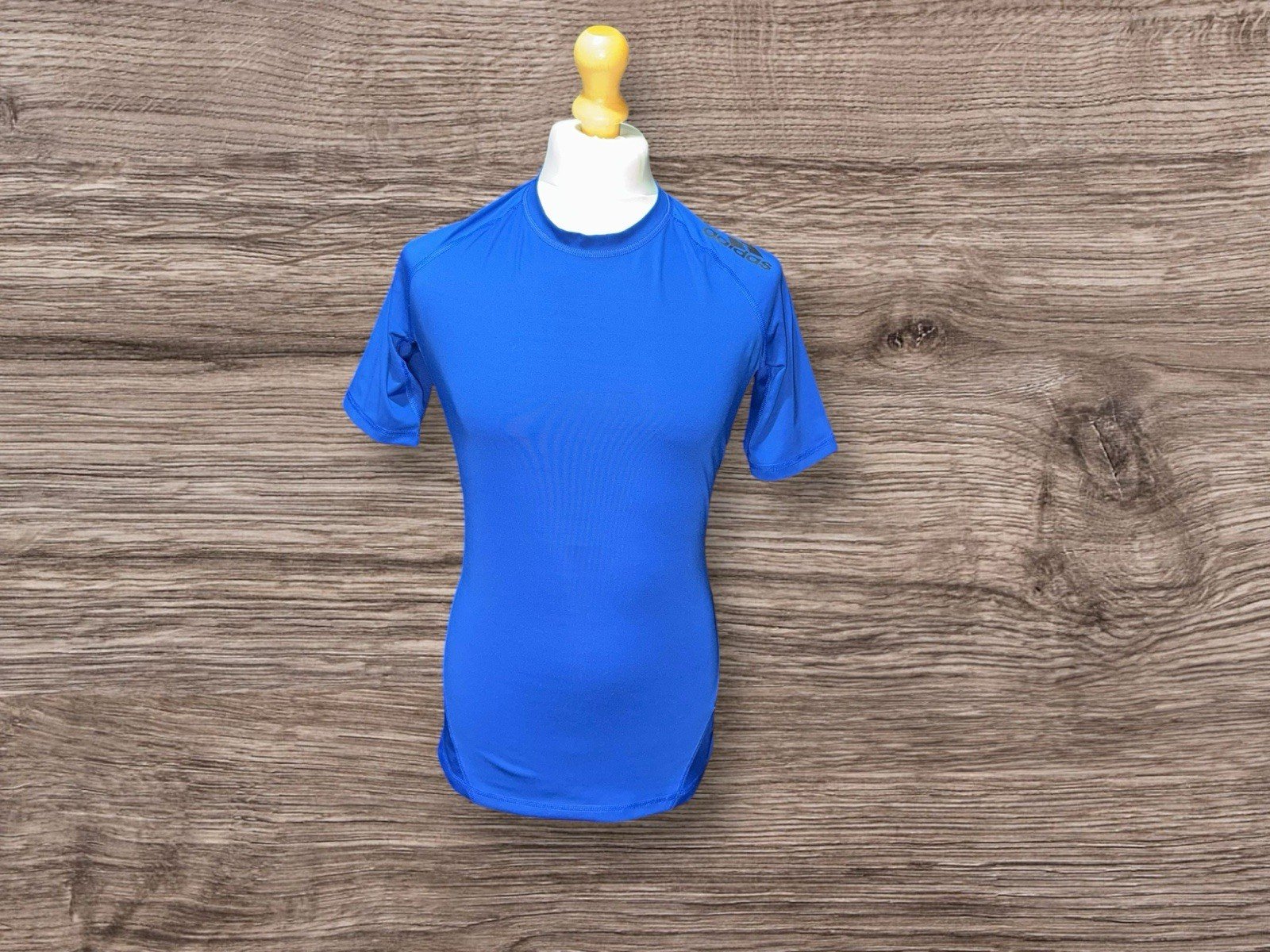 Adidas Alpha skin Climacool Royal Blue Gym Training Top Shoulder Motif Size M