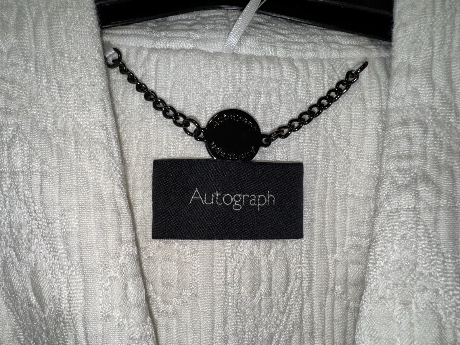 Autograph Ivory Textured Lined Coat Size 8