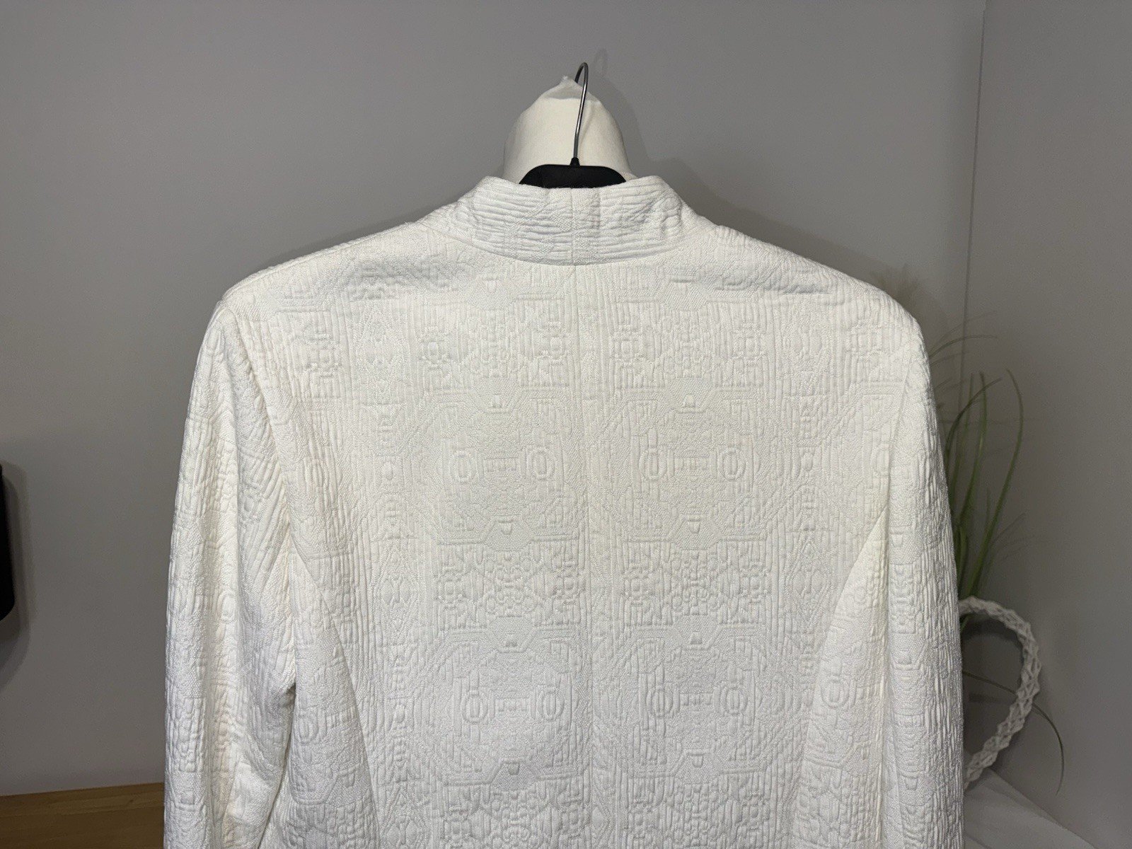 Autograph Ivory Textured Lined Coat Size 8