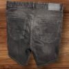 Black Denim Shorts Button Fly Pockets Turn Up Waist 30in
