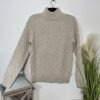 Burtons Beige Textured Knit Turtleneck Jumper Size M