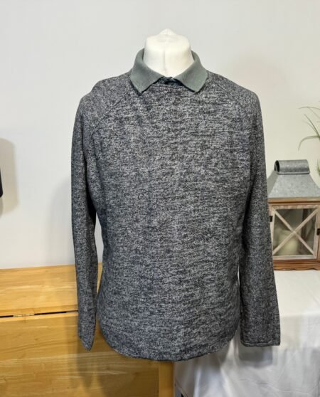 CHARCOAL FLECK CREW NECK JUMPER SIZE XL