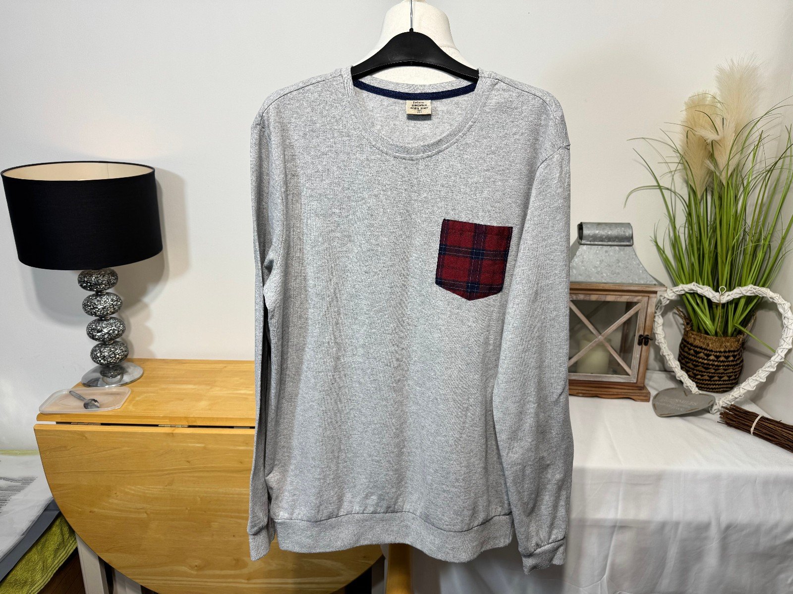 DEFACTO GREY LONG SLEEVE SLIM FIT SWEATSHIRT SIZE S