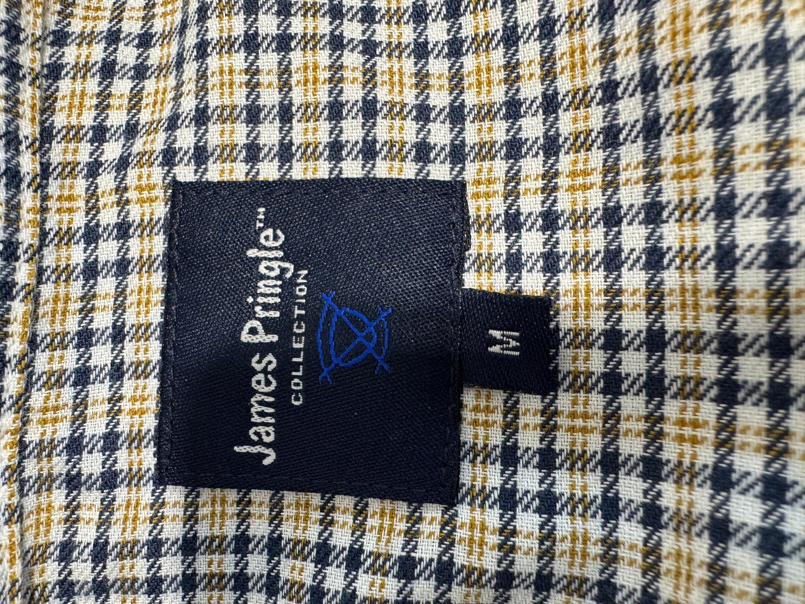 EWM JAMES PRINGLE CHECK LONG SLEEVE SHIRT SIZE M