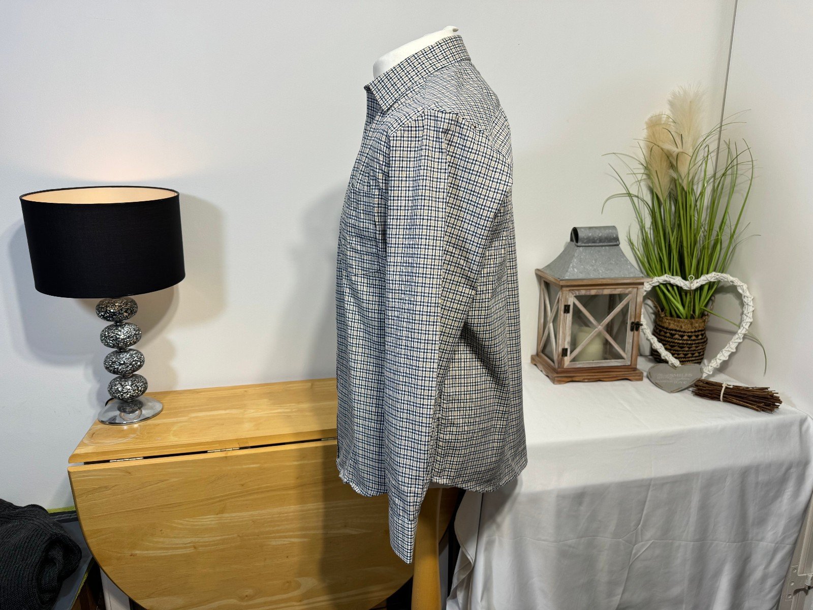 EWM JAMES PRINGLE CHECK LONG SLEEVE SHIRT SIZE M