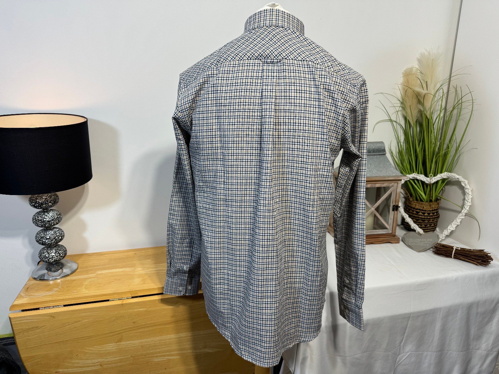 EWM JAMES PRINGLE CHECK LONG SLEEVE SHIRT SIZE M