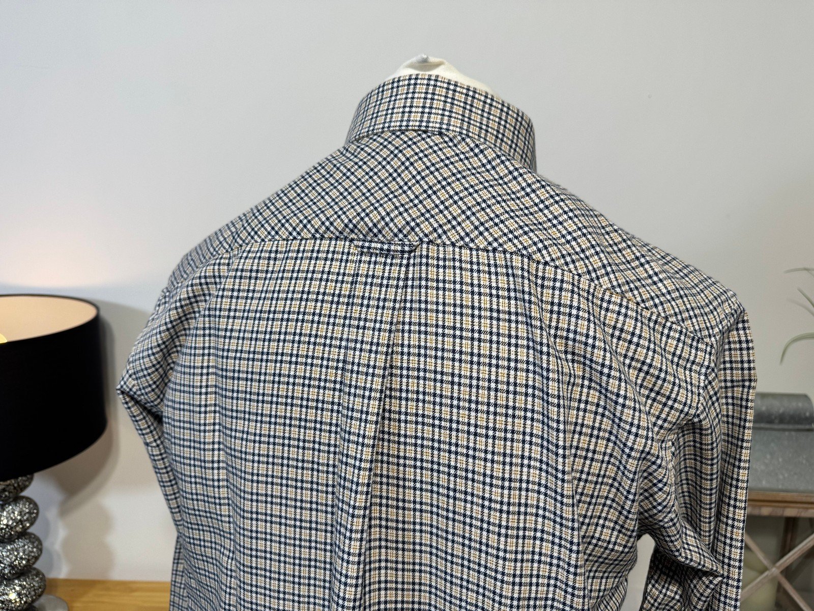 EWM JAMES PRINGLE CHECK LONG SLEEVE SHIRT SIZE M