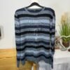 F&F BLUE TONE STRIPE CREW NECK ACRYLIC JUMPER SIZE S