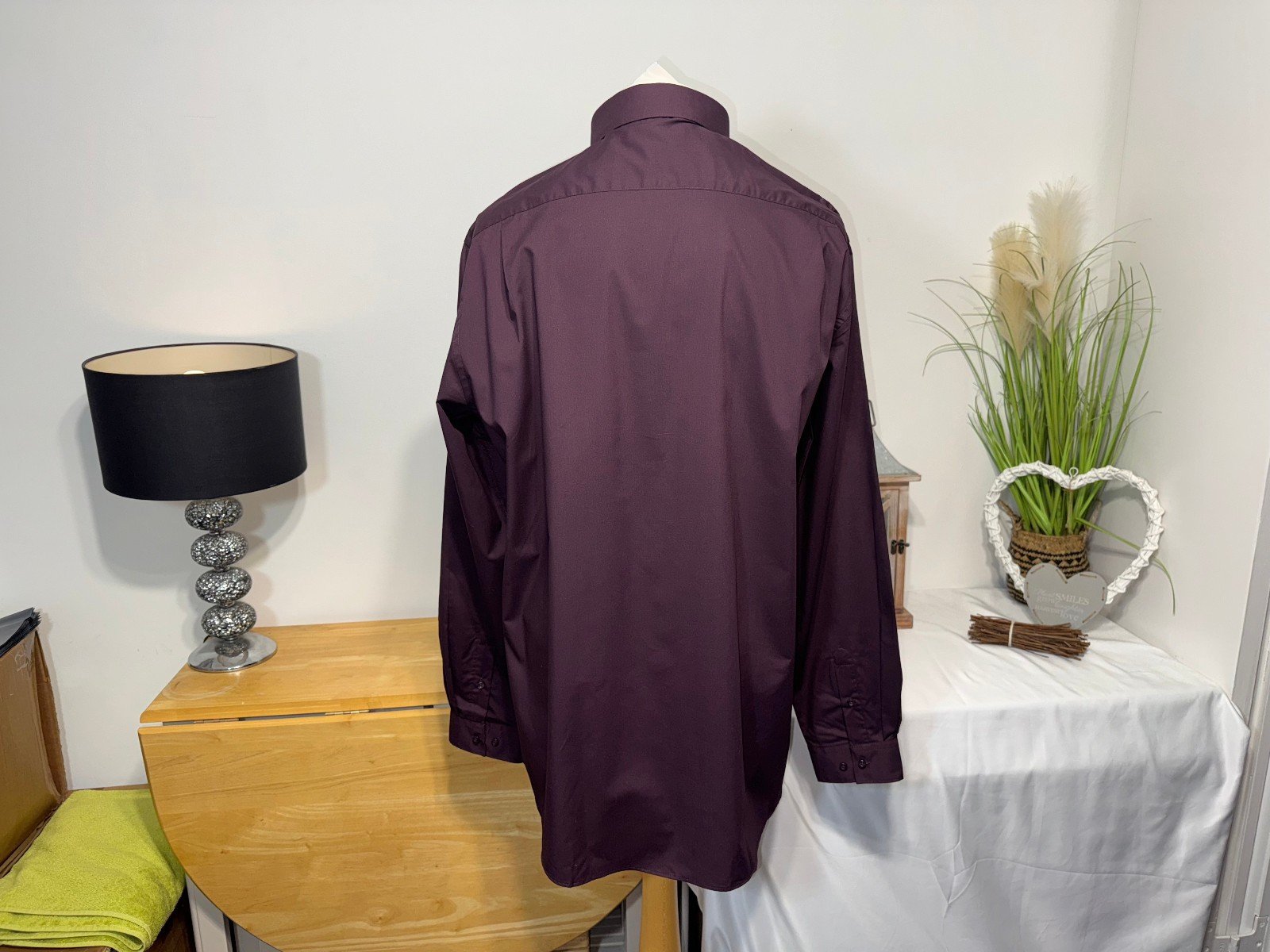 George Deep Purple Regular Fit Long Sleeve Shirt Neck 18