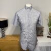 George White Print Regular Fit Short Sleeve Shirt Neck 15.5