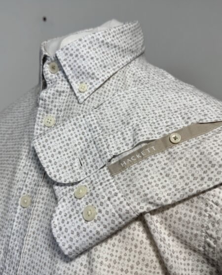 Hackett Print Slim Fit Button Down Collar Logo Cuff Size M
