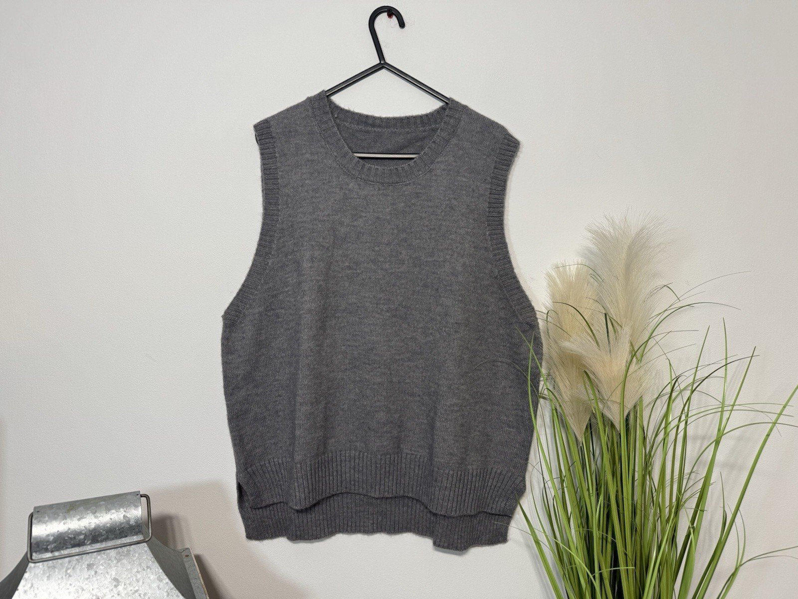 Heather Grey Knit Tank Top Size L/XL