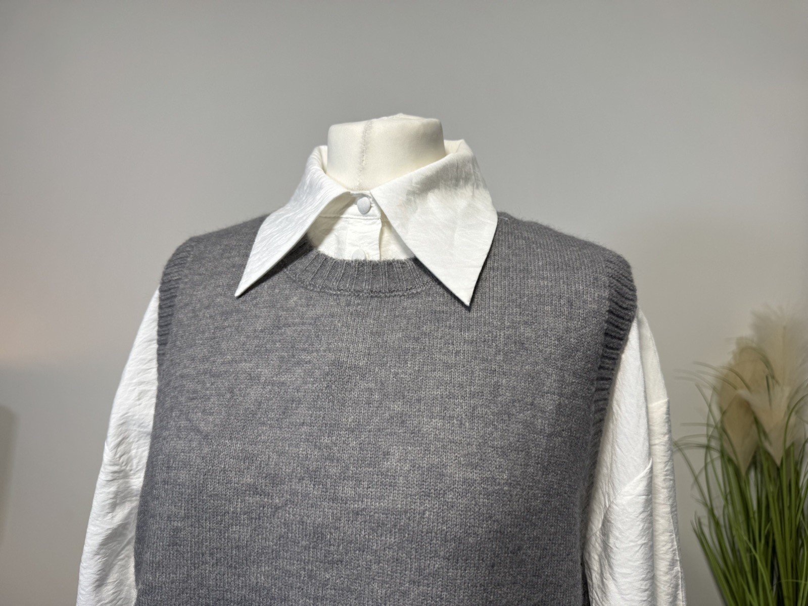 Heather Grey Knit Tank Top Size L/XL