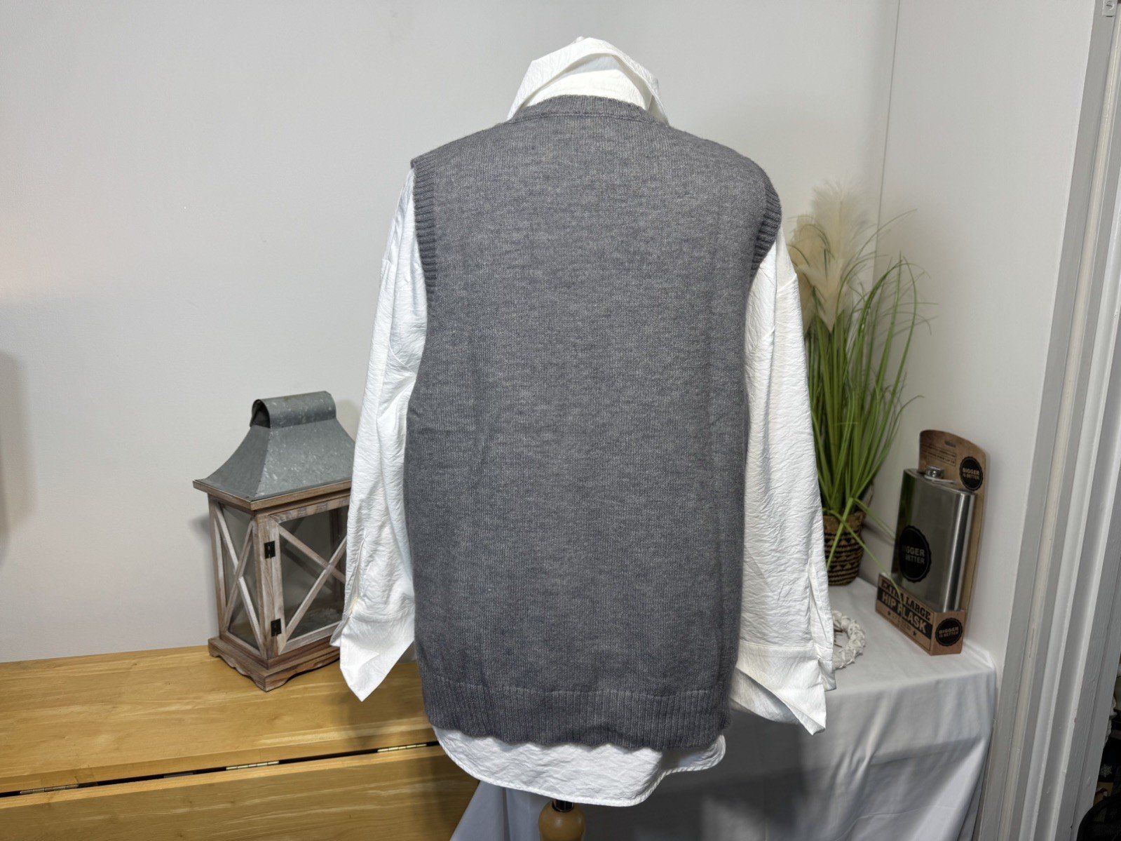 Heather Grey Knit Tank Top Size L/XL