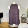 Hollister Purple Lilac Lined Crochet Halter Top Size M
