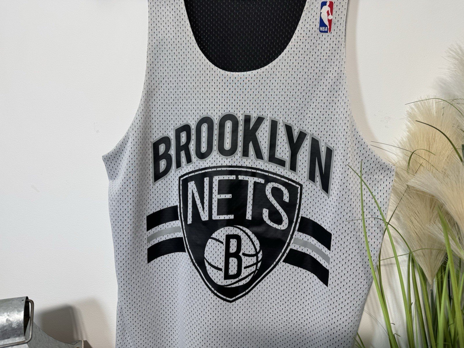 NBA Black Graphic Reversible Durable Ripstop Nylon Vest Size S