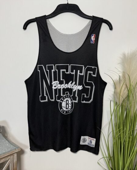 NBA Black Graphic Reversible Durable Ripstop Nylon Vest Size S
