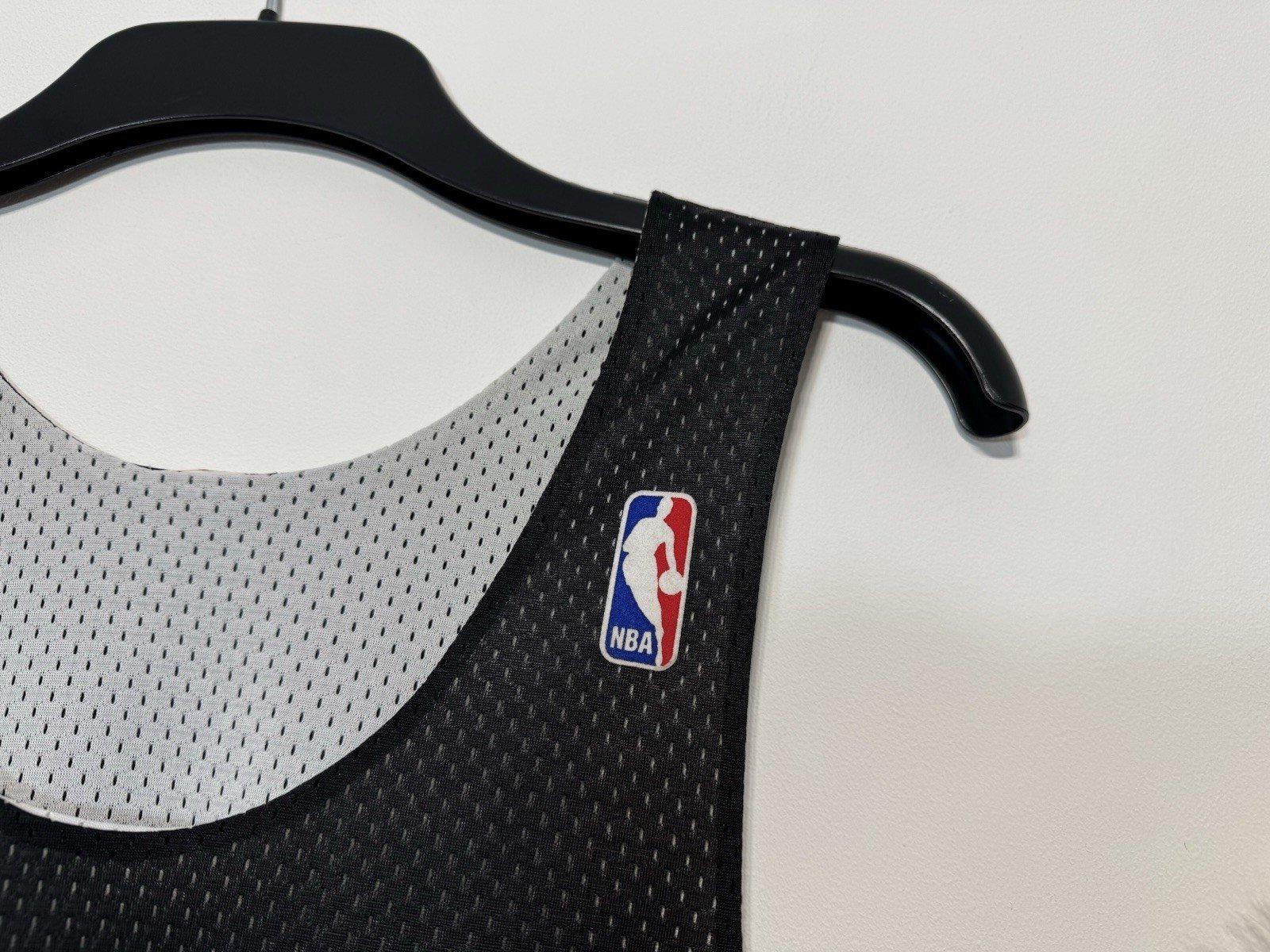 NBA Black Graphic Reversible Durable Ripstop Nylon Vest Size S