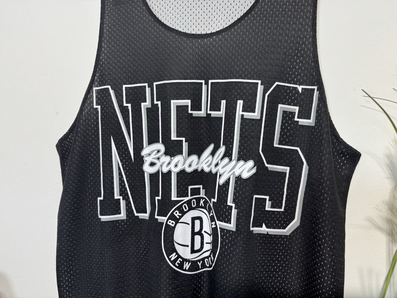 NBA Black Graphic Reversible Durable Ripstop Nylon Vest Size S