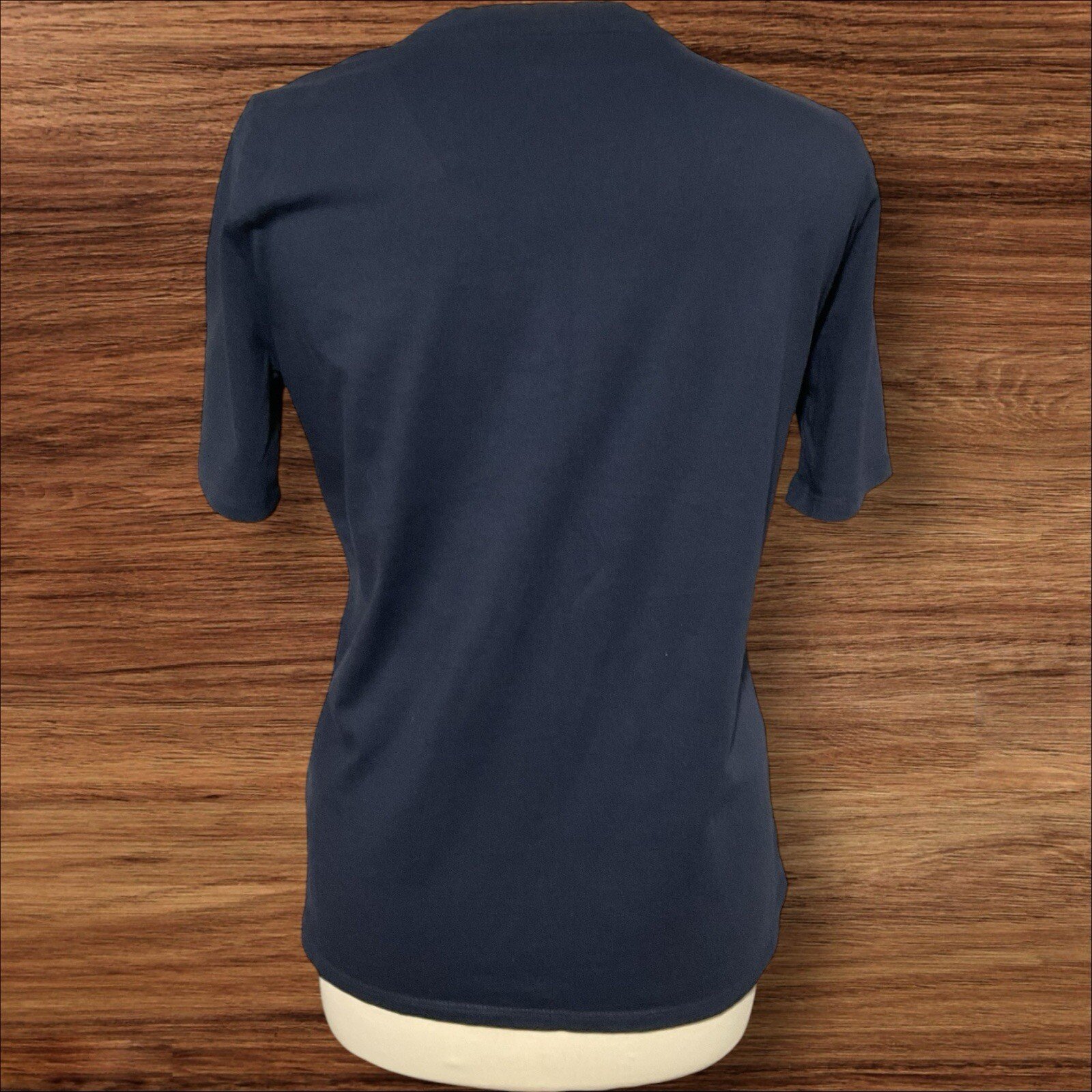 Navy Blue Short Sleeve T Shirt Crew Neck 100% Cotton Size 10