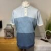 Next Stripe Textured Short Sleeve Polo Top Size XL