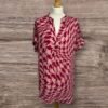 Next Tunic Buttoned Shoulder Flaps V-neck Stand Up Collar Size 14