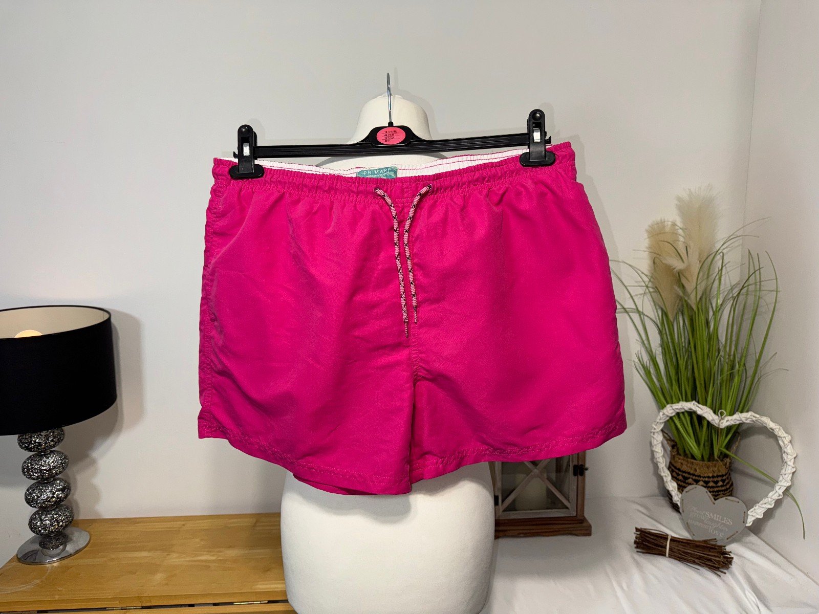 Primark Pink Mesh Lined Swin Shorts Size L