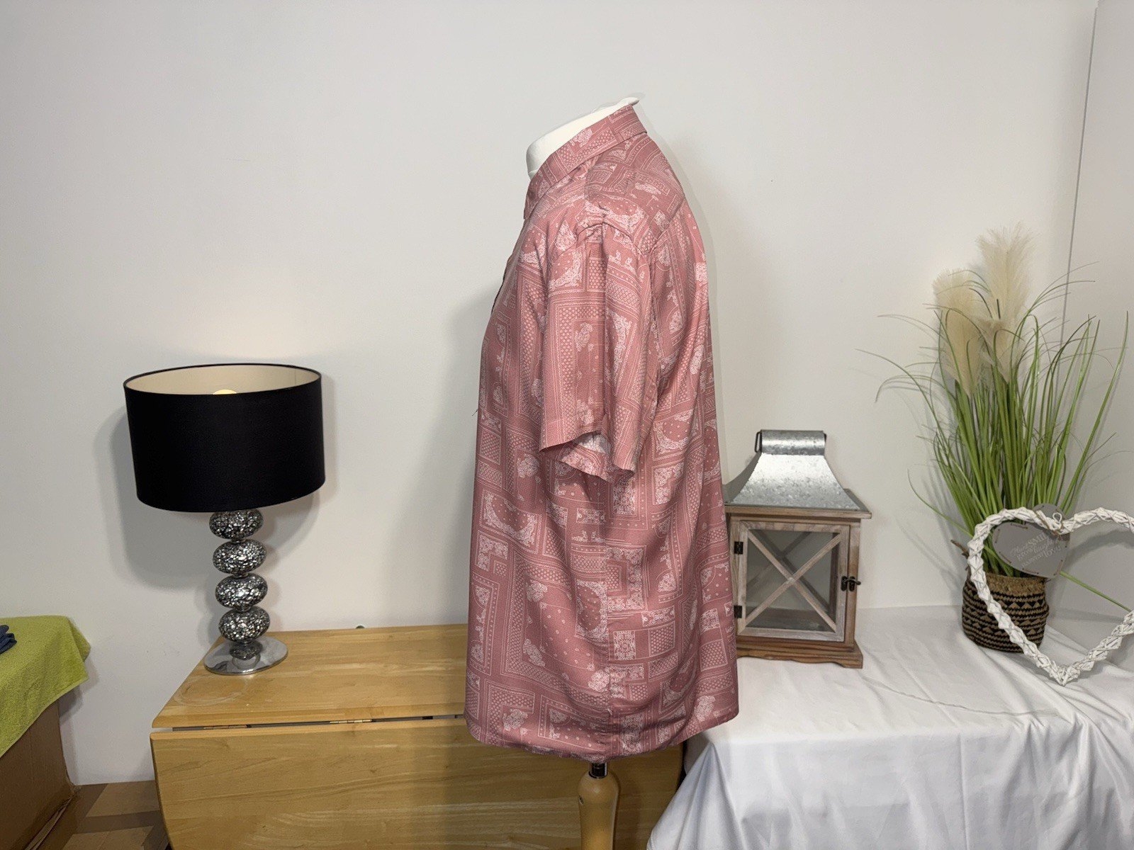 Primark Rose Pink Patterned Relaxed Fit Shirt Size M