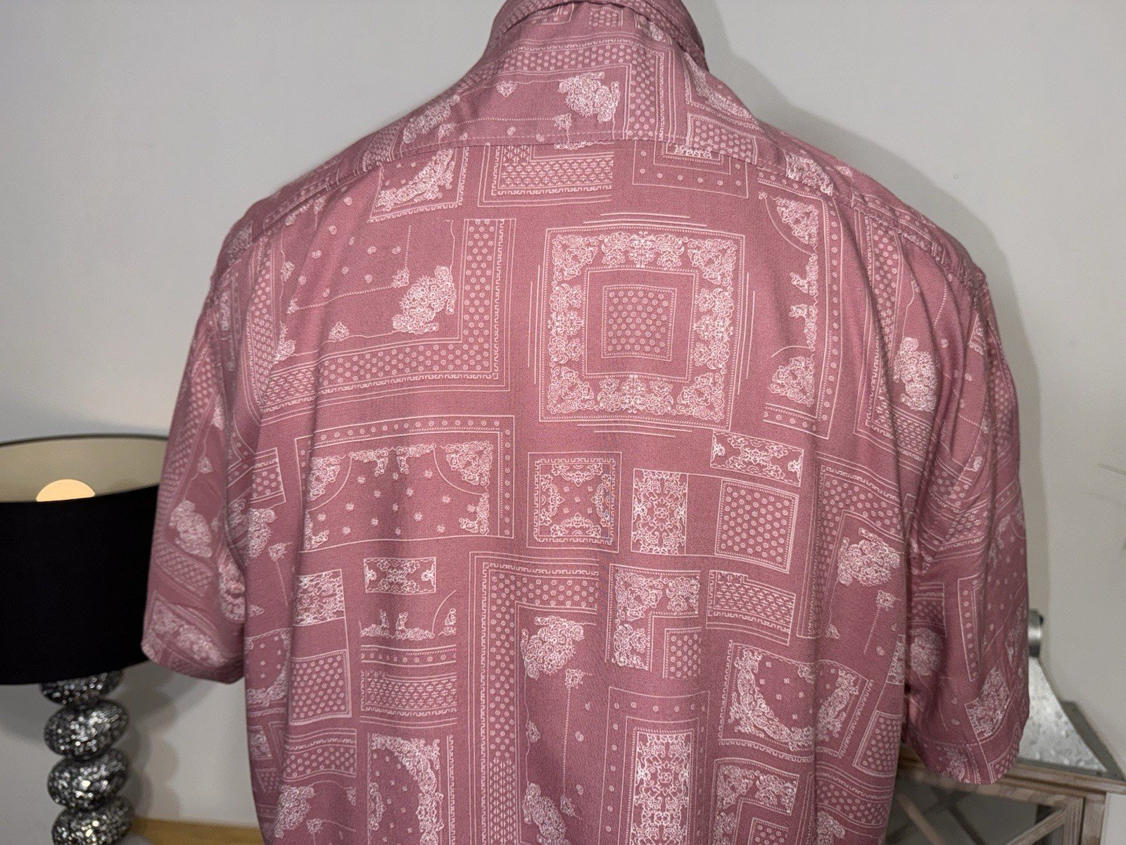 Primark Rose Pink Patterned Relaxed Fit Shirt Size M
