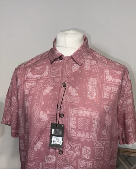 Primark Rose Pink Patterned Relaxed Fit Shirt Size M