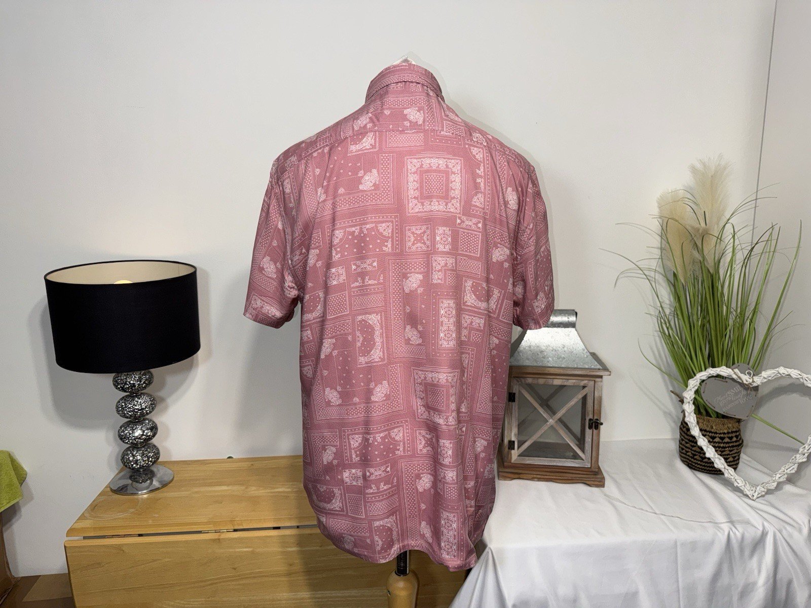 Primark Rose Pink Patterned Relaxed Fit Shirt Size M