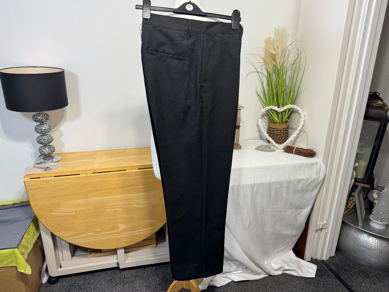 SLAZENGER STRAIGHT LEG CHINO TROUSERS WITH LOGO W34 L31