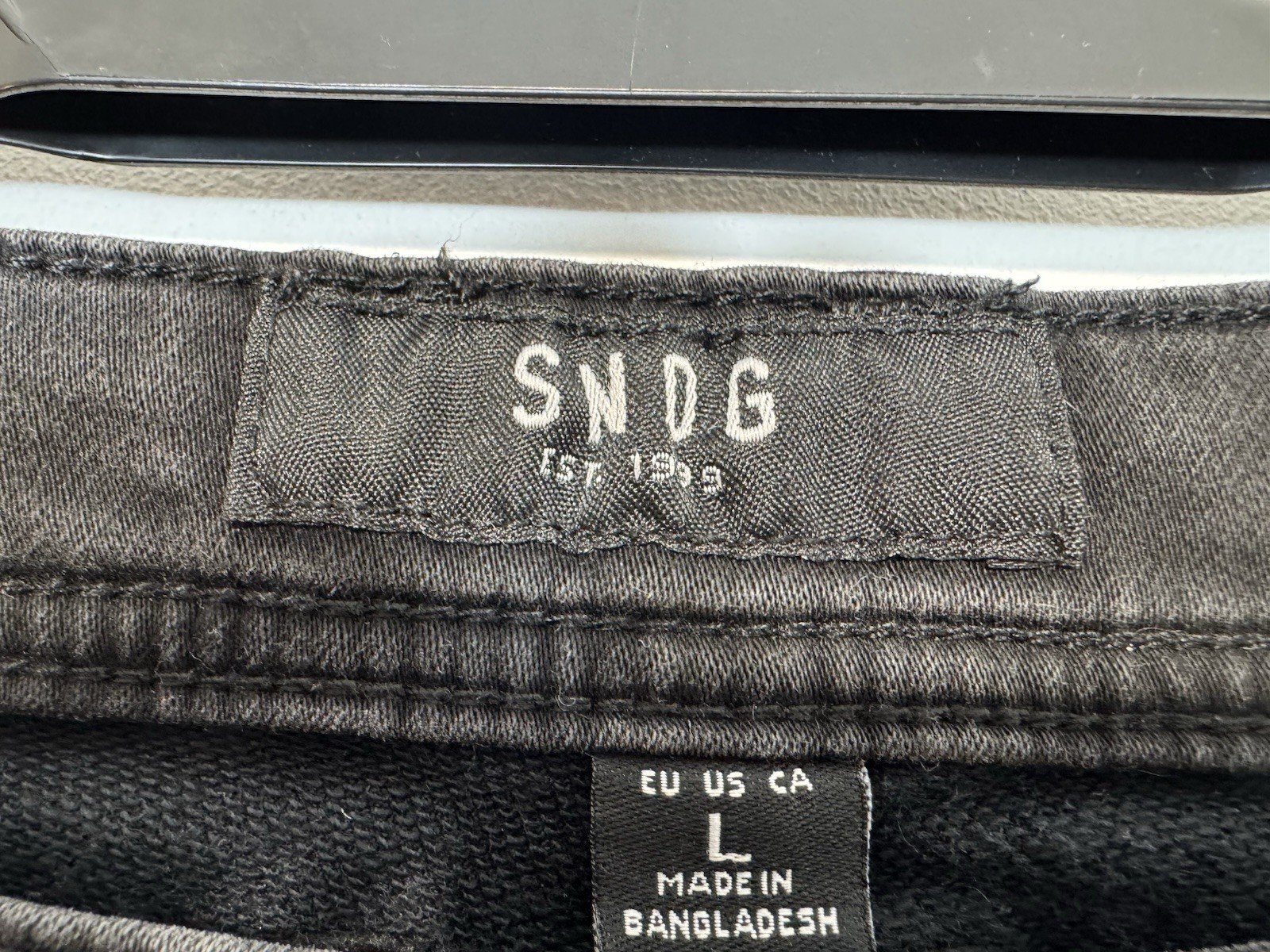 SMOG Black Stretch Denim Shorts W36