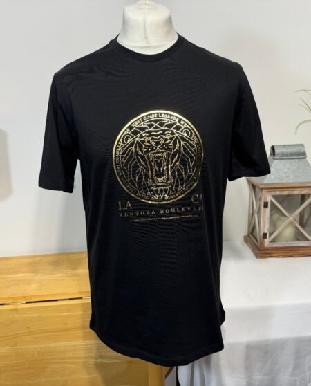 U.S ATHLETIC BLACK GRAPHIC T-SHIRT SIZE L