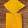 Womens Yellow/Gold Knitted 2 Piece Skirt And Halter Top Size S
