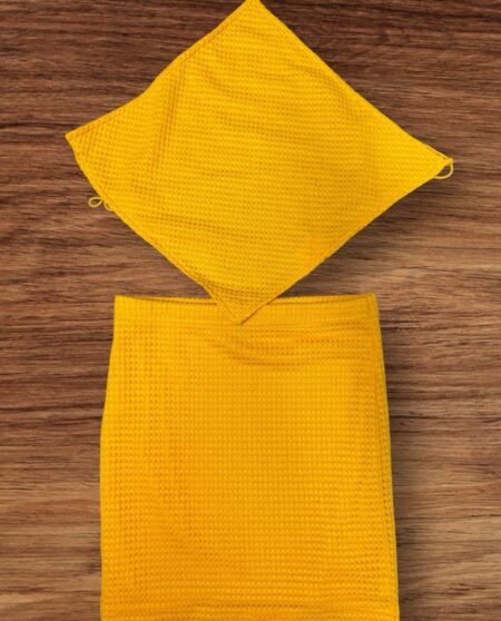 Womens Yellow/Gold Knitted 2 Piece Skirt And Halter Top Size S