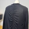 BLACK LONGLINE CARDIGAN RUCHED BACK SIZE 12