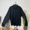 Black Slim Fit Long Sleeve Shirt Neck 18.5
