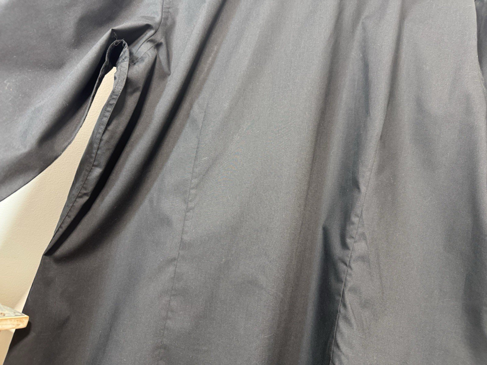 Black Slim Fit Long Sleeve Shirt Neck 18.5