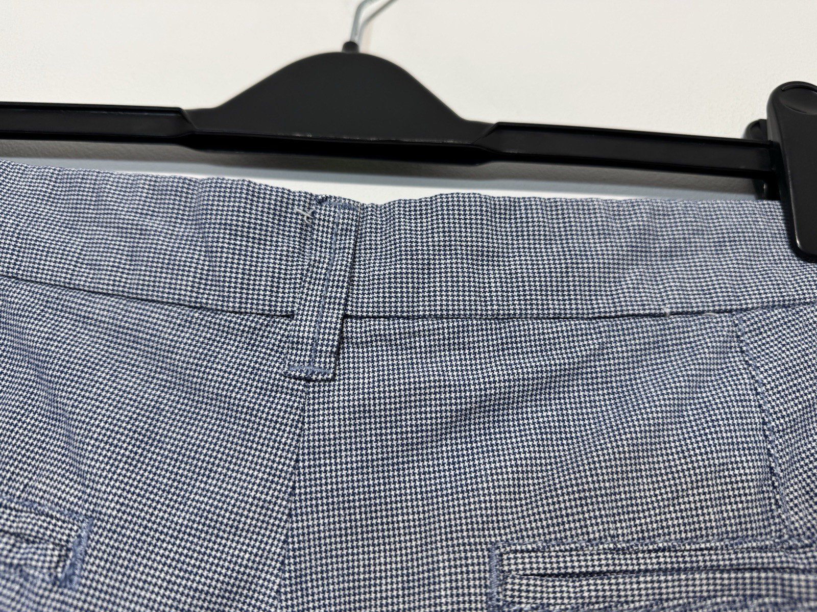 Blue Check Textured Chino Shorts W36 L9