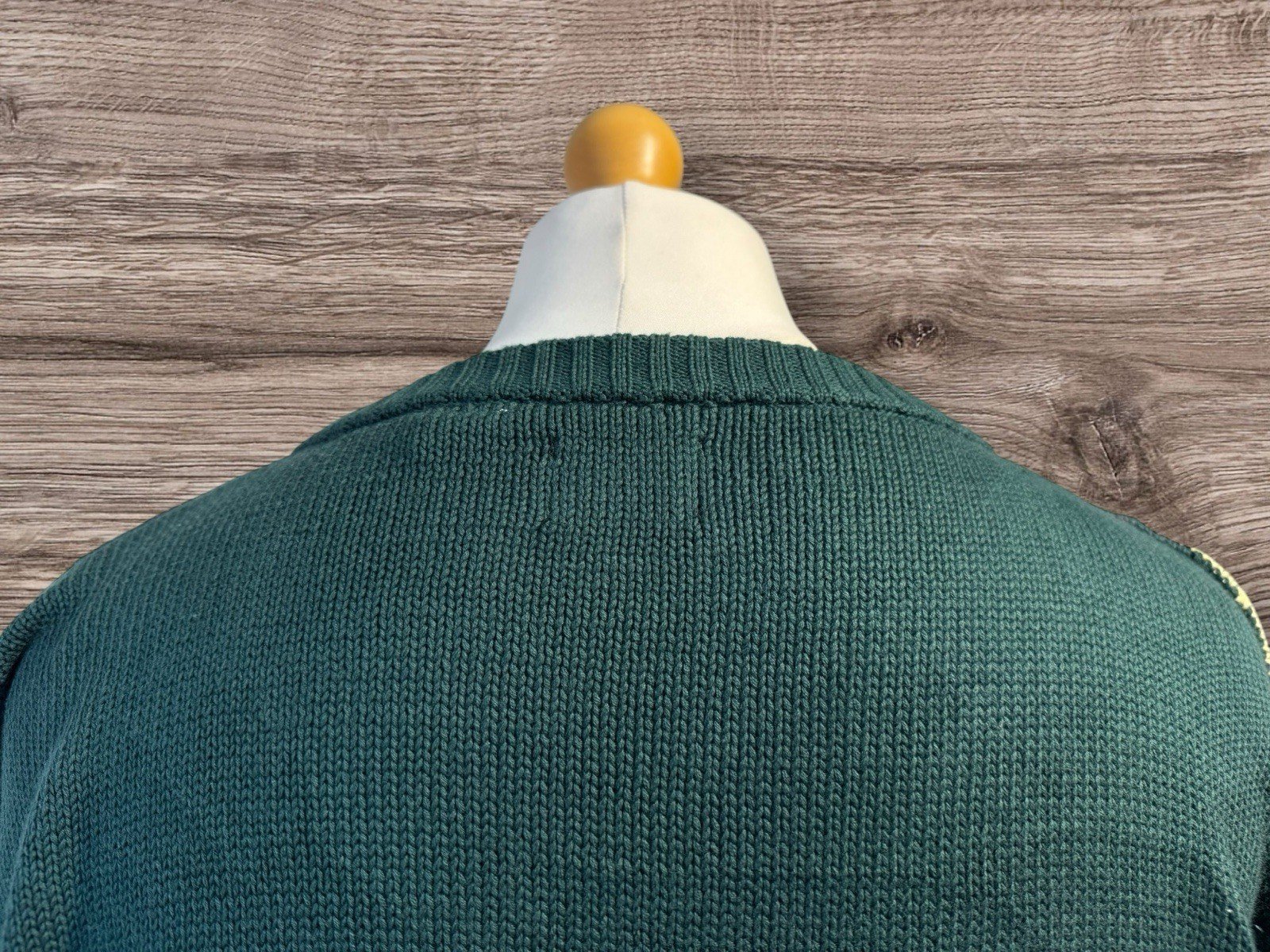 Bugle Boy Classic Vintage Cotton Knit Sweater Plaid Pattern Front Size XXL