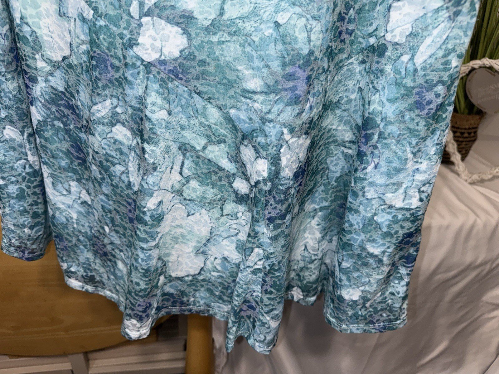 Damart Jade Floral Lined A-line Skirt