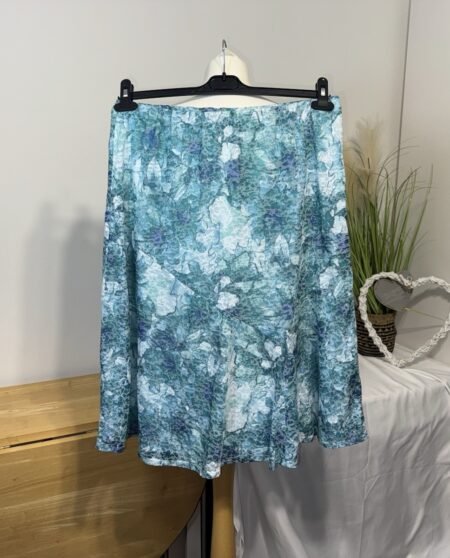 Damart Jade Floral Lined A-line Skirt