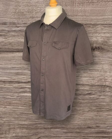 Denim Seventy Three Charcoal Grey Cotton Polo Shirt Size L