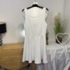 Divided White Textured Stretch Fit & Flare Dress Size 12