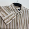 Ecru Stripe Long Sleeve Shirt With Button Down Collar Size S